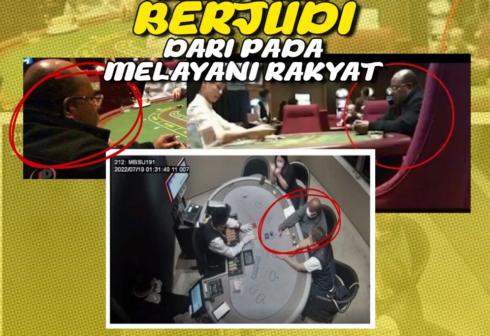 Viral! Beredar Foto Lukas Enembe Sedang Berjudi di Kasino