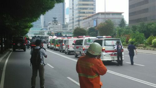 Foto Suasana di Kawasan Sarinah Setelah Ledakan