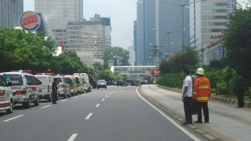 Foto Suasana di Kawasan Sarinah Setelah Ledakan