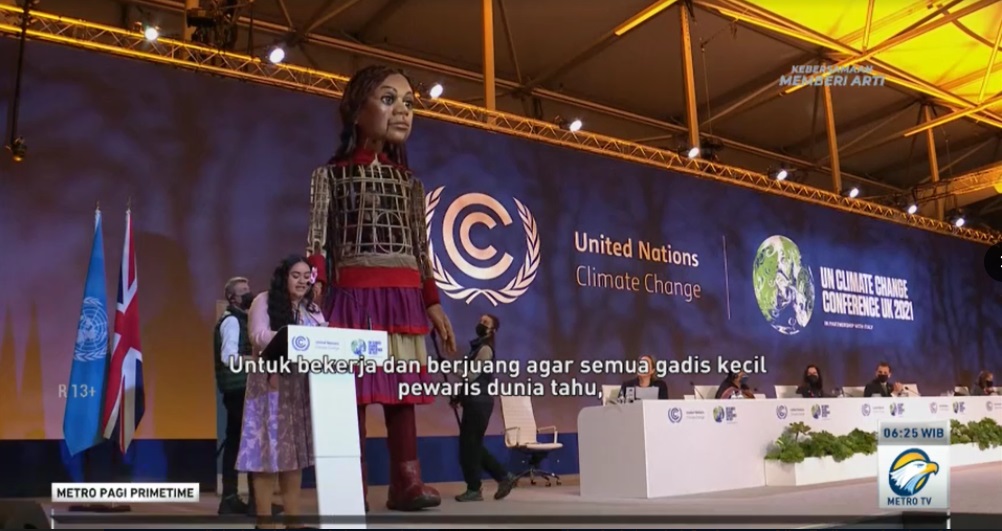 Little Amal menjadi 'pembicara' dalam COP26.