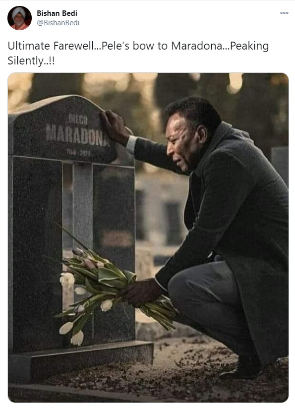 [Cek Fakta] Pele Berziarah ke Makam Maradona? Ini Faktanya