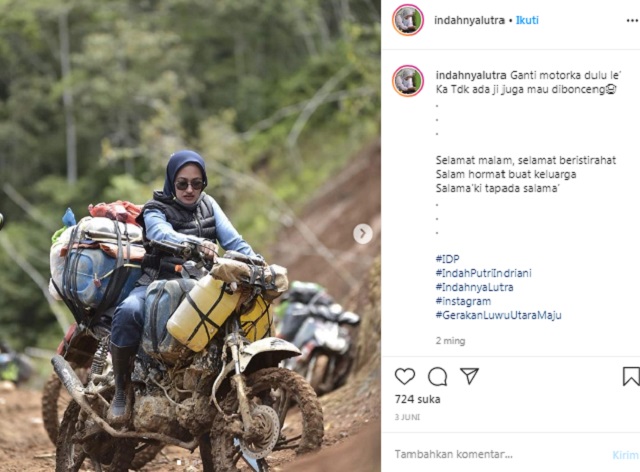 [Cek Fakta] Foto Bupati Indah Terbaring Sakit karena Jatuh saat Naik Motor Trail? Ini Faktanya