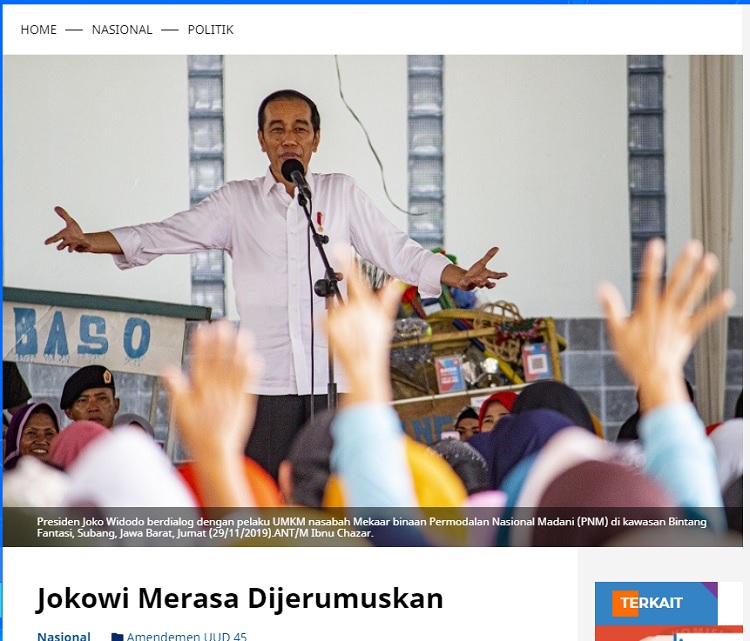 [Cek Fakta] Amendemen Kelima UUD 1945 Jokowi akan Jabat 3 Periode? Ini Faktanya