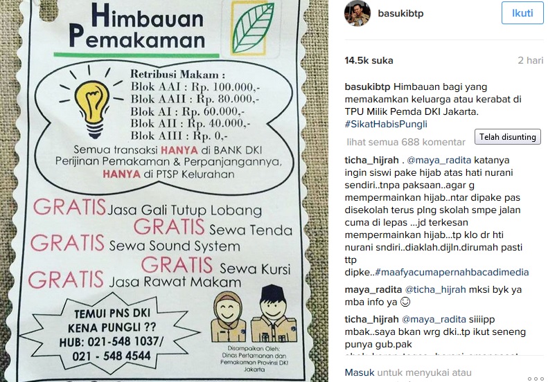 Ini Daftar Retribusi Makam di Jakarta, Paling Mahal Rp100 Ribu