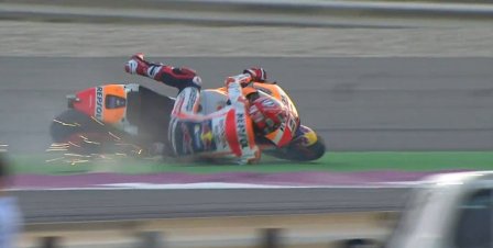 Beruntung Tidak Cedera, Marc Marquez Jatuh saat Sesi Pemanasan