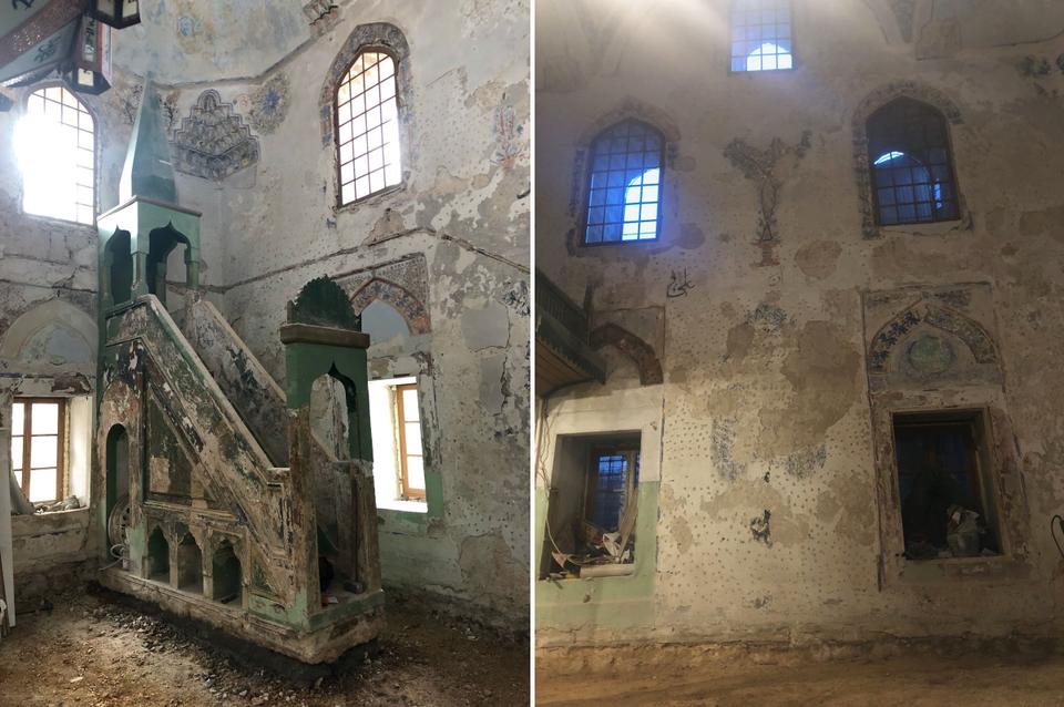 Masjid Bascarsija di Turki, Interiornya Dilukis dengan Tangan