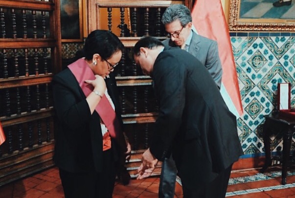 Menlu Retno Dianugerahi Penghargaan Tertinggi dari Peru