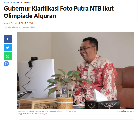[Cek Fakta] Benarkah Negara Cuek kepada Penghafal Alquran asal NTB Ini? Simak Faktanya