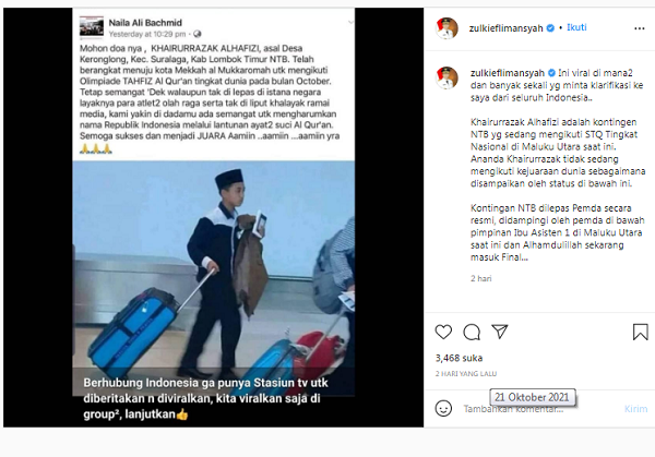 [Cek Fakta] Benarkah Negara Cuek kepada Penghafal Alquran asal NTB Ini? Simak Faktanya