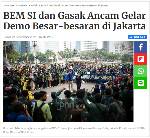 [Cek Fakta] BEM UI Ancam Lumpuhkan DKI kalau Novel Baswedan tidak Diangkat jadi ASN KPK? Ini Faktanya