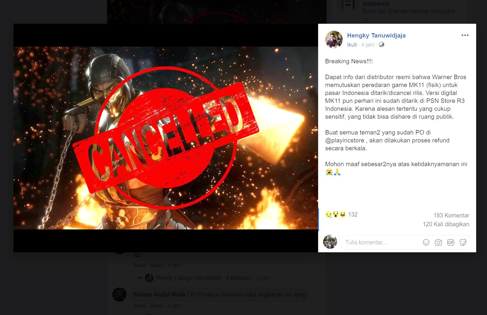 Ada Simbol Komunis, Mortal Kombat 11 Batal Rilis di Indonesia?