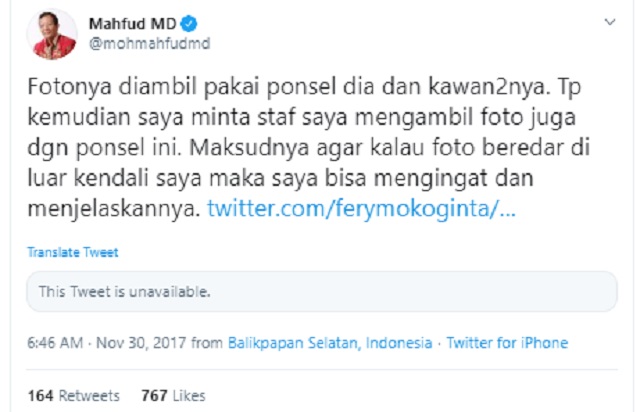 [Cek Fakta] Foto Mahfud MD Pose Bareng Wanita Bercadar yang Ramai Dipersoalkan? Ini Faktanya
