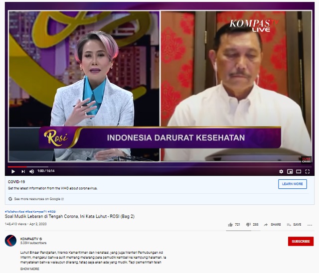 [Cek Fakta] Beredar Video Pemerintah Putuskan tak Larang Mudik? Ini Faktanya