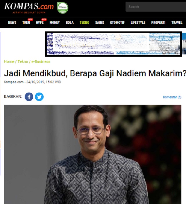 [Cek Fakta] Nadiem Makarim Bayar Rp6 Triliun untuk Jadi Mendikbud? Ini Faktanya