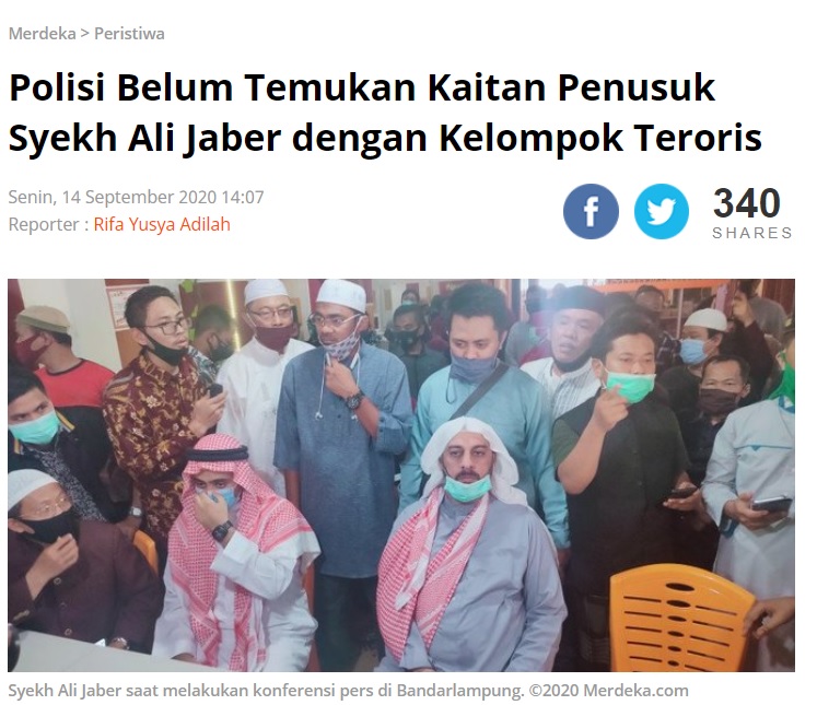 Cek Fakta Penusuk Syekh Ali Jaber Simpatisan Fpi Yang Benci Ulama Nasion