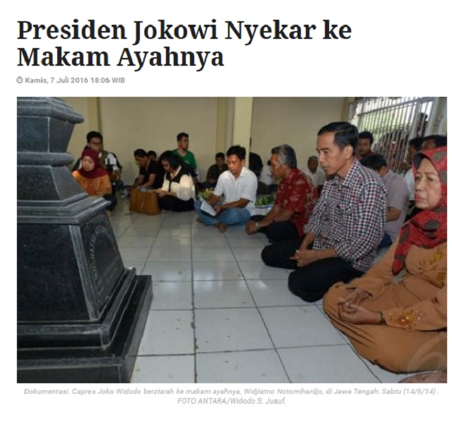 [Cek Fakta] Foto Penampakan Jokowi Nyekar di Makam Tokoh Teras PKI? Ini Faktanya