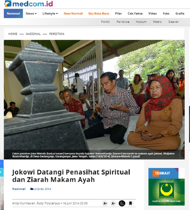 [Cek Fakta] Foto Penampakan Jokowi Nyekar di Makam Tokoh Teras PKI? Ini Faktanya