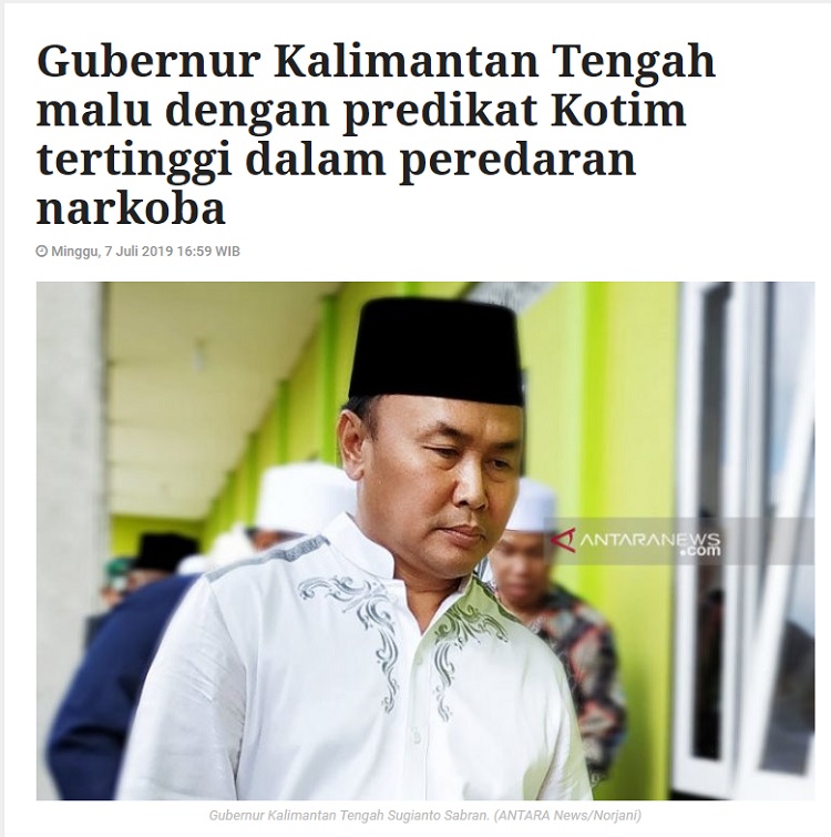 [Cek Fakta] Cawabup Muhammad Arsyad Sebut Kotim Tertinggi Kasus Narkoba di Kalteng? Ini Faktanya