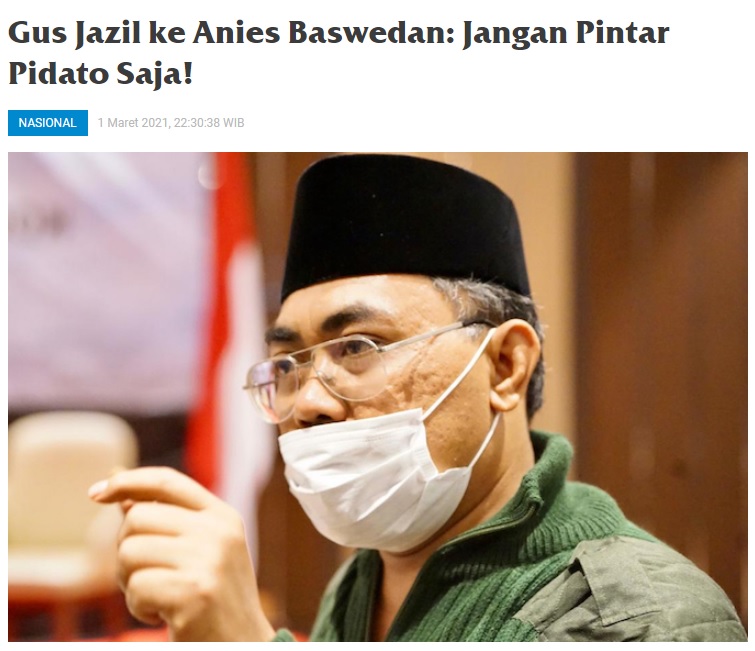 [Cek Fakta] Wakil Ketua MPR Jazilul Fawaid Mengumpat ke Anies Baswedan? Ini Faktanya