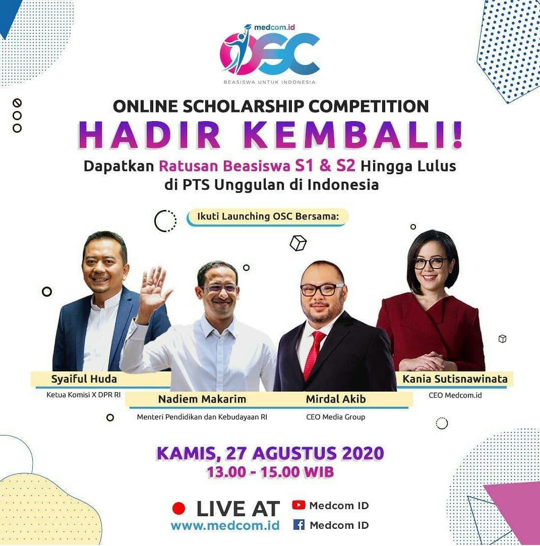 Pandemi Tak Menyurutkan Semangat OSC Medcom.id Hadirkan Beasiswa Pendidikan