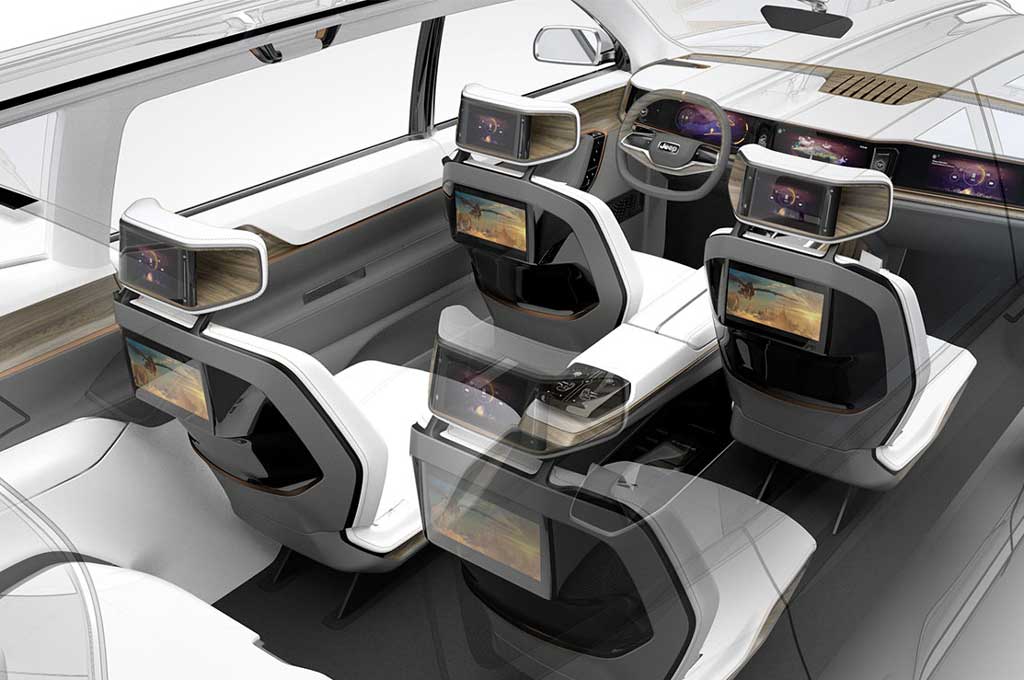 Penampakan Interior Konfigurasi 7-Seater Jeep Yuntu