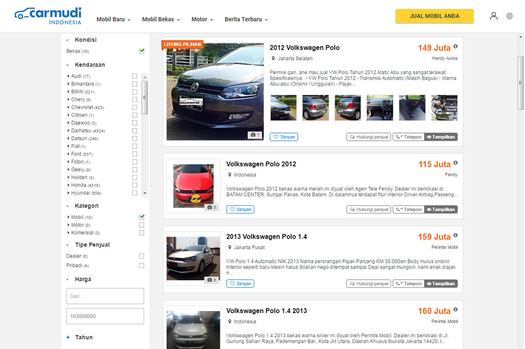 Pilihan Mobil Bekas di Kisaran Harga Wuling Confero