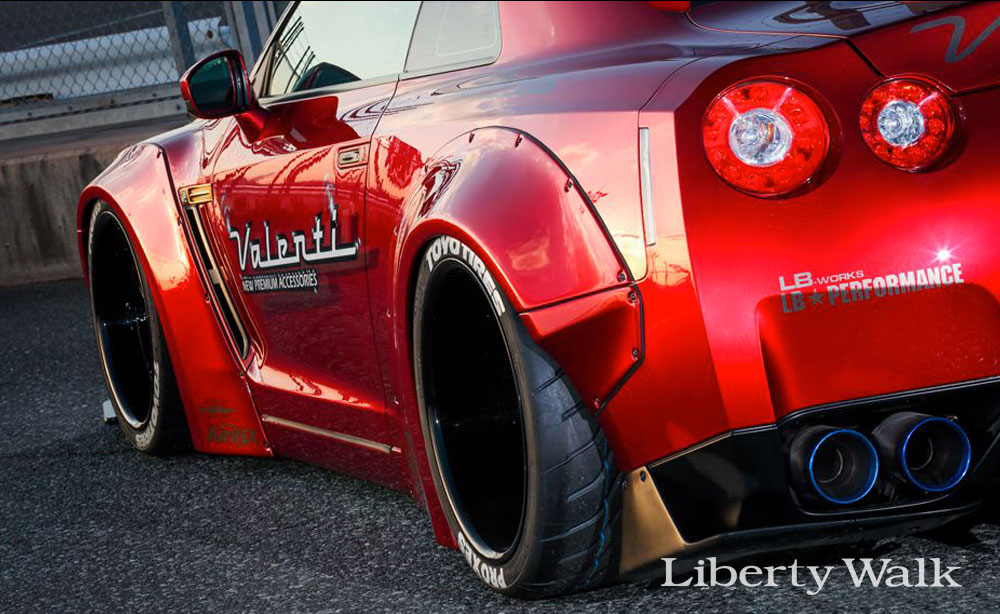 Tampilan Gendut Nissan GT-R Ala Liberty Walk