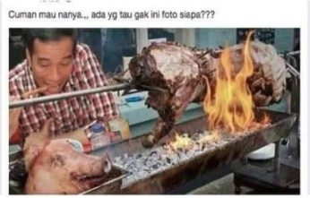 [Cek Fakta] Foto Jokowi Tengah Menyantap Babi Panggang Hoaks, Ini Faktanya