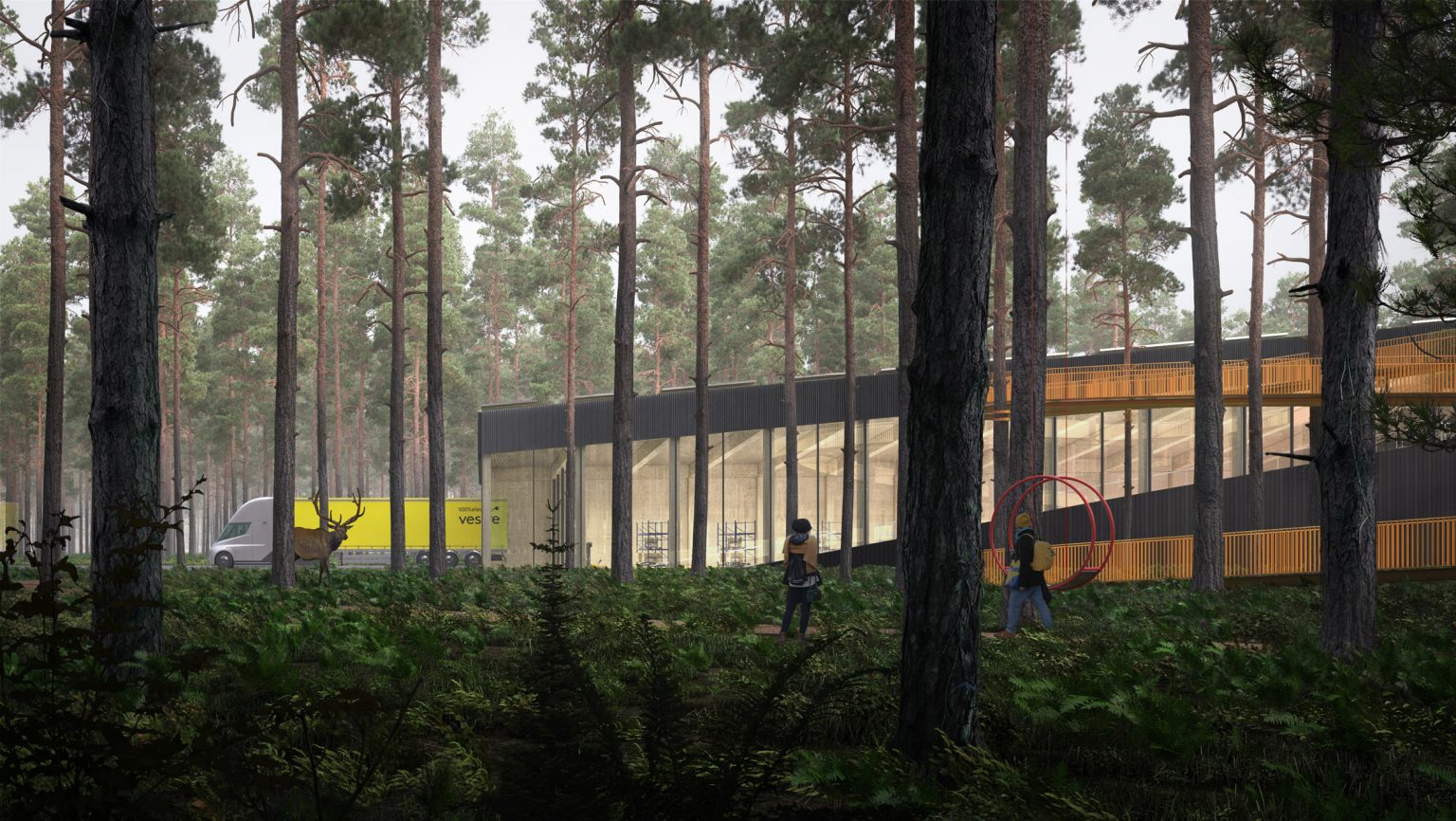 Desain Memukau Pabrik Furnitur di Tengah Hutan