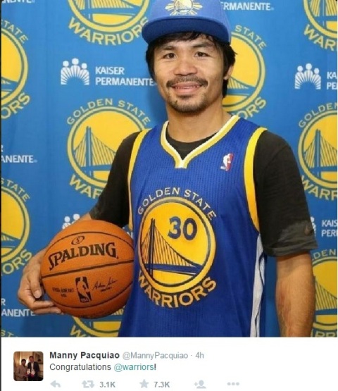 Warriors Juara, Pacquaio Pamer Jersey Stephen Curry