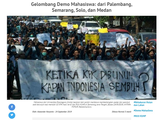 [Cek Fakta] Viral Video Mahasiswa Unjuk Rasa Tuntut Jokowi Mundur di Tengah Pandemi? Ini Faktanya