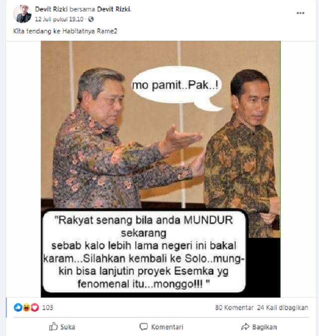 [Cek Fakta] Presiden Jokowi Pamit ke SBY Pulang ke Solo? Ini Faktanya