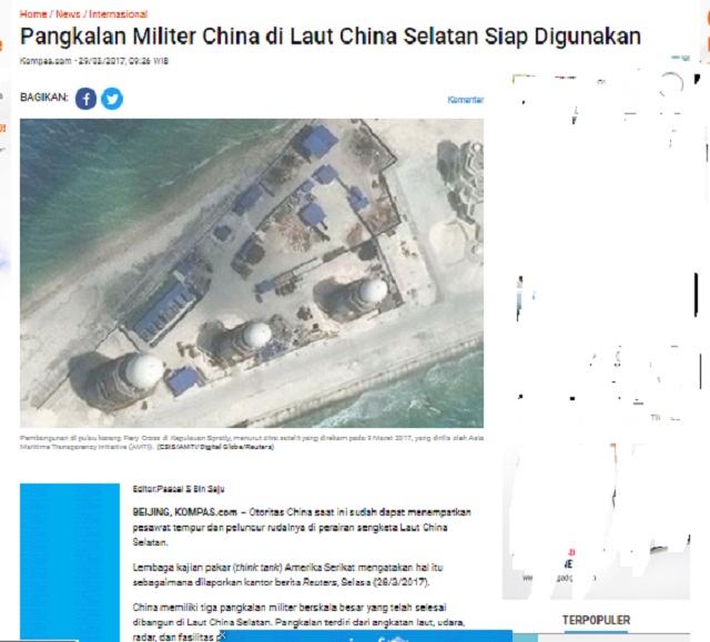 Tiongkok Telah Membangun Pangkalan Militer dengan Persenjataan Mengerikan di Natuna? Simak Faktanya