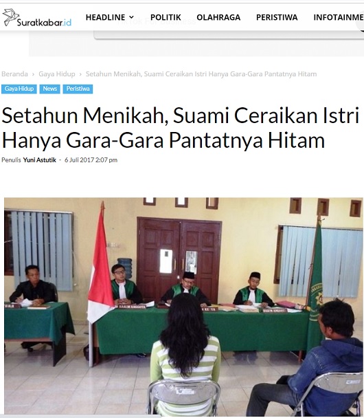 [Cek Fakta] 3 Bulan Menikah Istri Ceraikan Suami Gara-gara Dukung Jokowi? Ini Faktanya