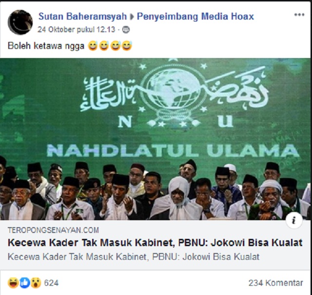 Kecewa Kader Tak Masuk Kabinet, PBNU Sumpahi Jokowi Kualat? Ini Faktanya