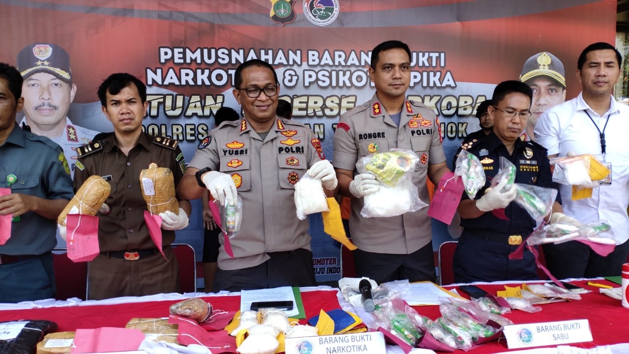 Narkotika Senilai Rp18,5 Miliar Dimusnahkan