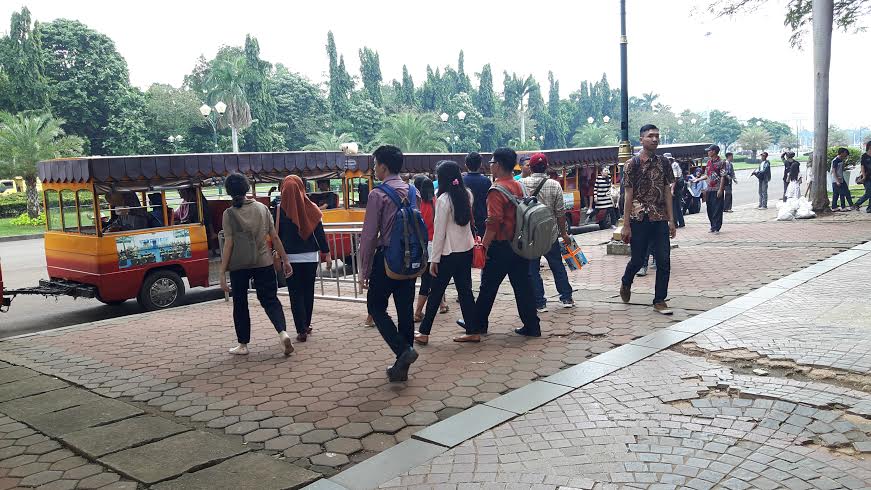 'Garis Tangan' Monas di Usia Jakarta ke-489