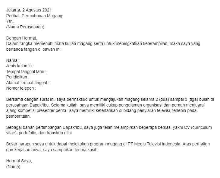 Mau Melamar Kerja? Ini 14 Contoh Surat Lamaran Kerja yang Bisa Dipakai