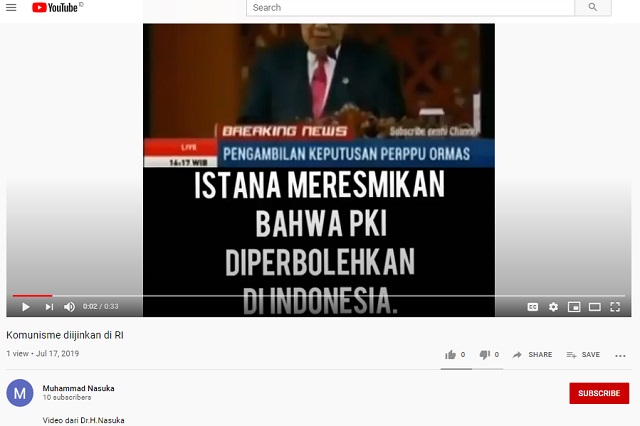 [Cek Fakta] Istana Resmikan PKI Diperbolehkan di Indonesia? Ini Faktanya