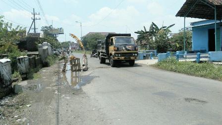 Protes Jalan Rusak, Warga Tanam Pohon Pisang di Jalan Berlubang