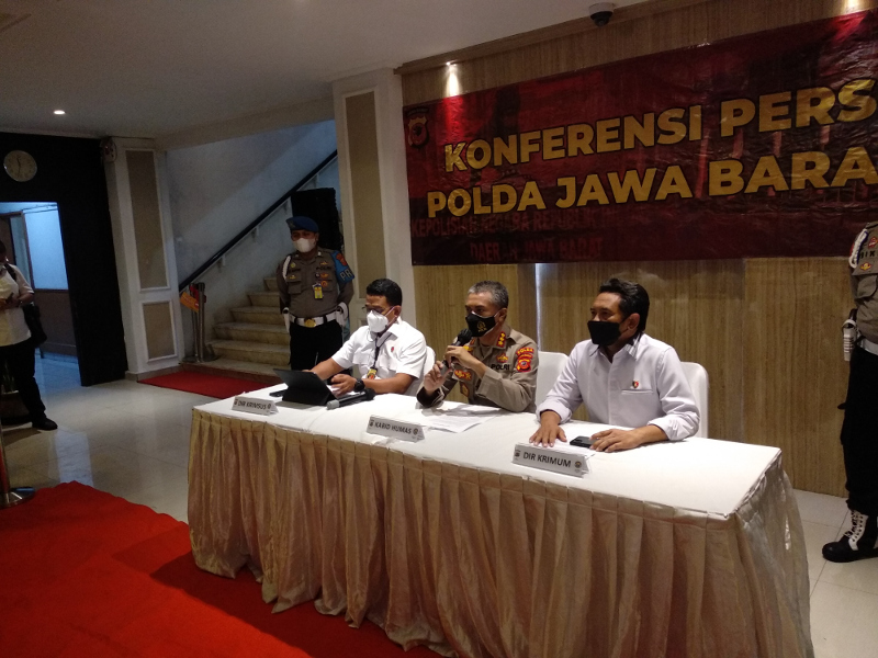 Konferensi pers Polda Jawa Barat soal penetapan tersangka Bahar bin Smith, di Mapolda Jabar, Senin, 3 Januari 2021. Medcom.id/ P Aditya Prakasa