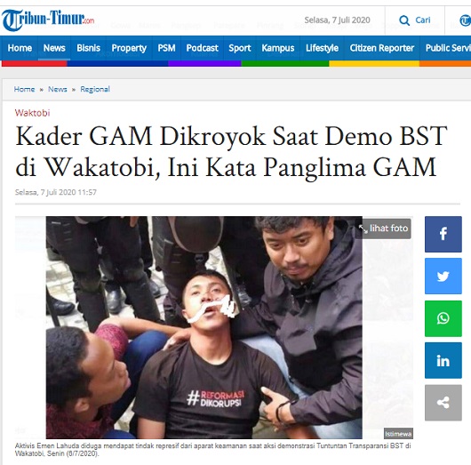 [Cek Fakta] Polisi Pukul Mahasiswa yang Demo Menolak TKA Hingga Tewas? Cek Faktanya