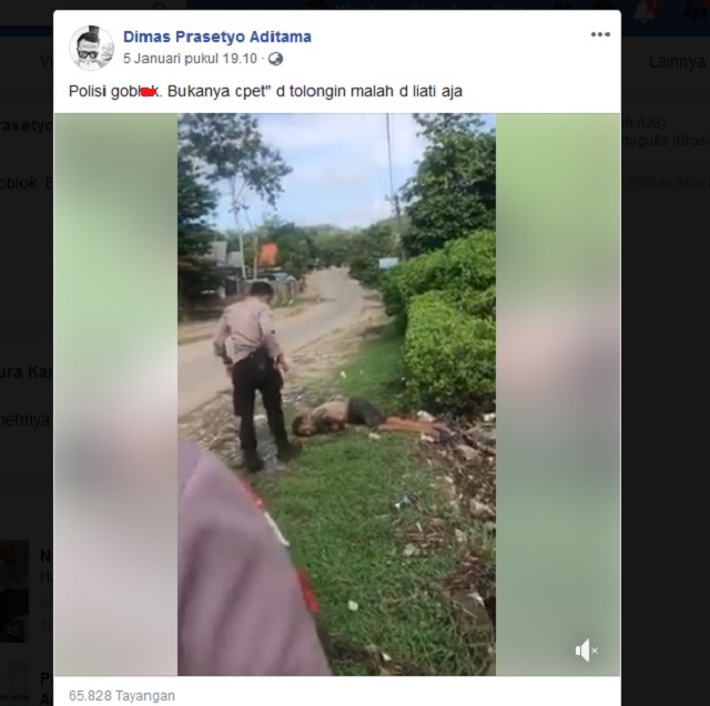 [Cek Fakta] Viral Video Polisi Mendiamkan Korban Kecelakaan di Pinggir Jalan? Ini Faktanya