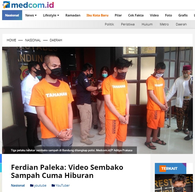 [Cek Fakta] Video Viral Ferdian Paleka Pura-Pura Minta Maaf, Itu Hoaks