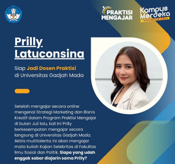 Prilly Latuconsina Jadi Dosen Praktisi di UGM, Ngajar Matkul Apa Nih?