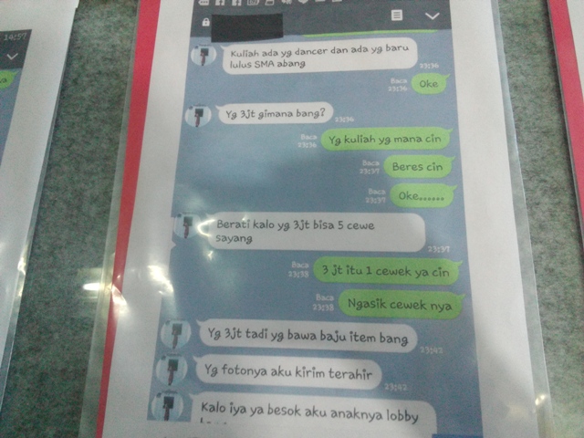 Ini Percakapan Muncikari Prostitusi Mahasiswa dengan Pelanggan