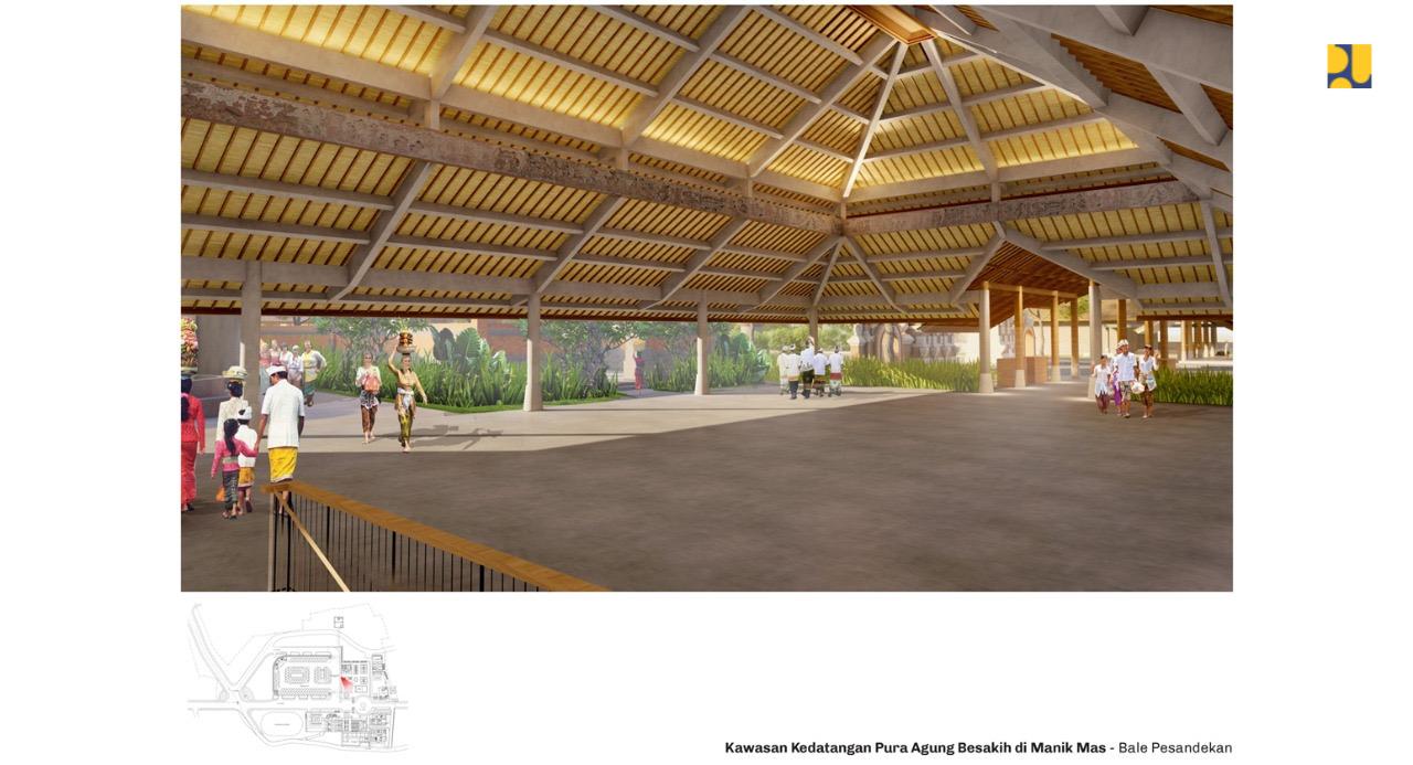 Desain Gedung Parkir di Kawasan Pura Besakih Bali