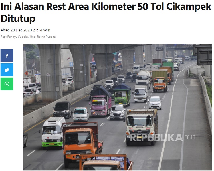 [Cek Fakta] Kilometer 50 Tol Jakarta-Cikampek Dihilangkan? Ini Faktanya