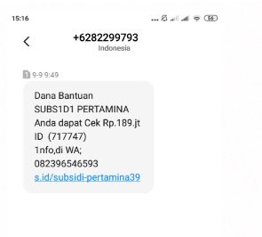 [Cek Fakta] Beredar Link Bantuan Subsidi Pertamina Senilai Rp189 Juta? Ini Faktanya