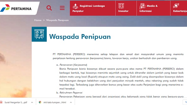 [Cek Fakta] Beredar Link Bantuan Subsidi Pertamina Senilai Rp189 Juta? Ini Faktanya